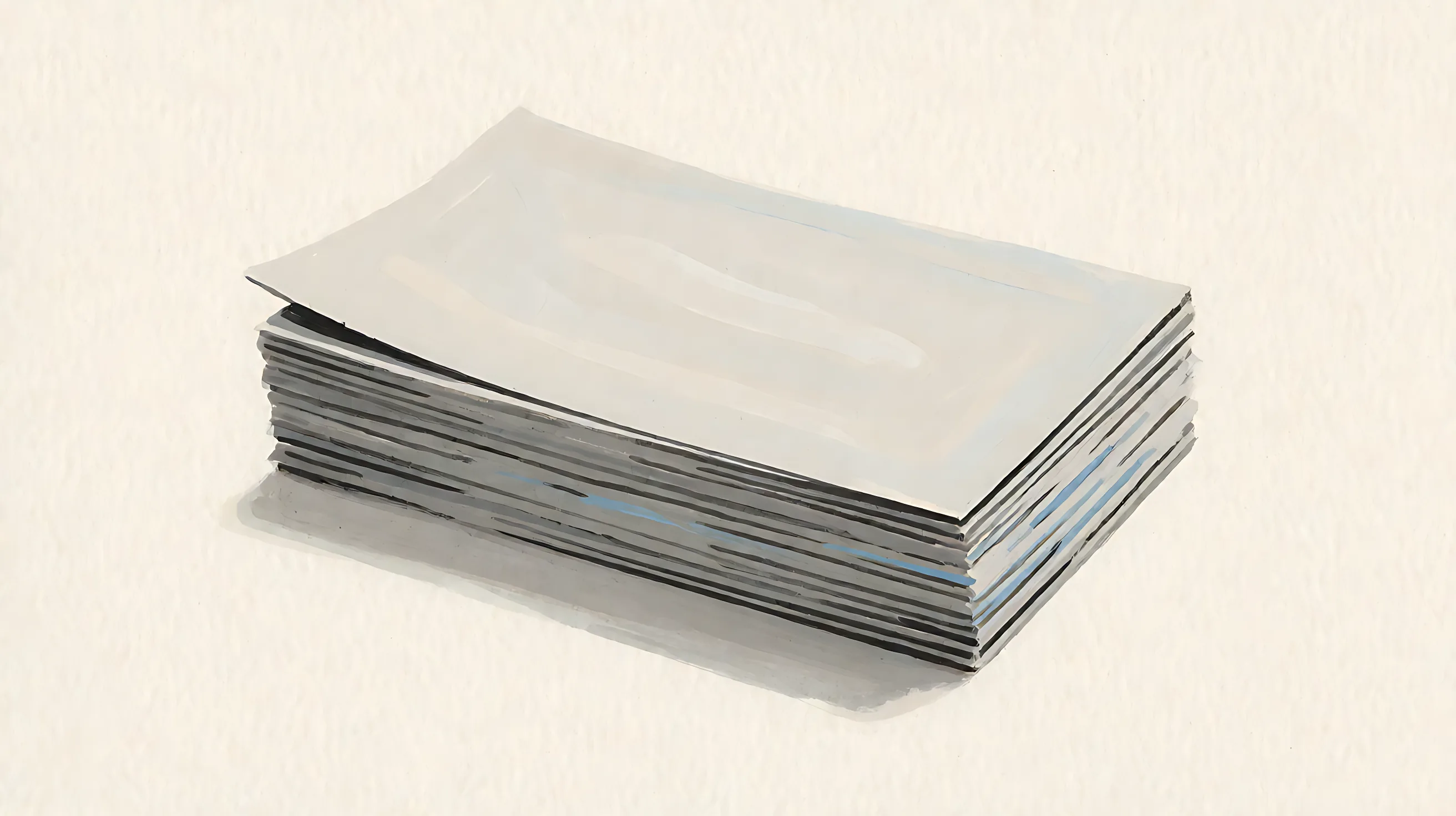 A stack of cards with the top card slid aside