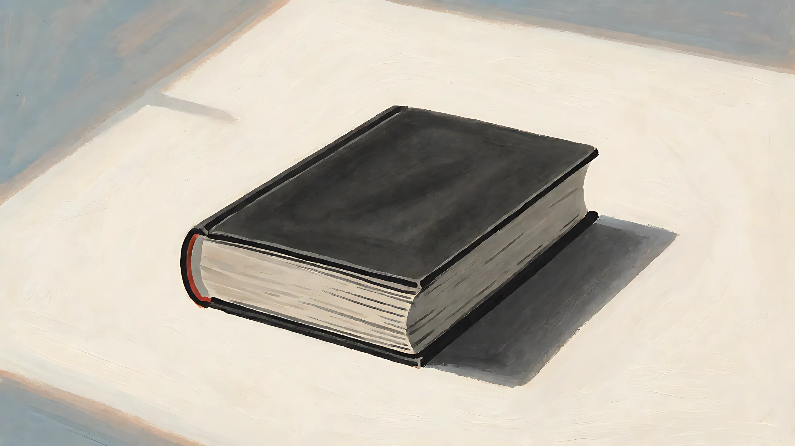 A closed charcoal journal