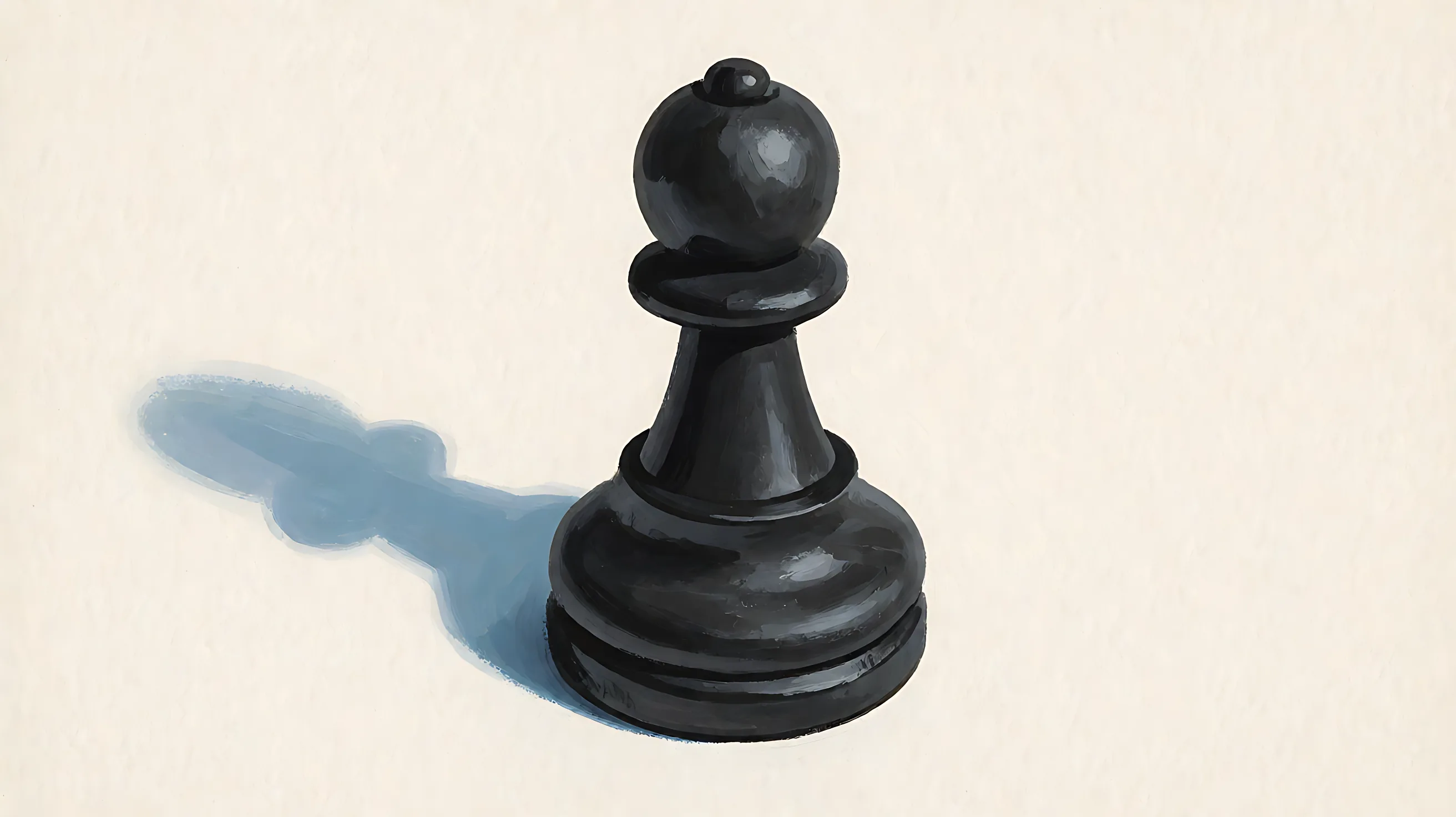 A charcoal chess pawn