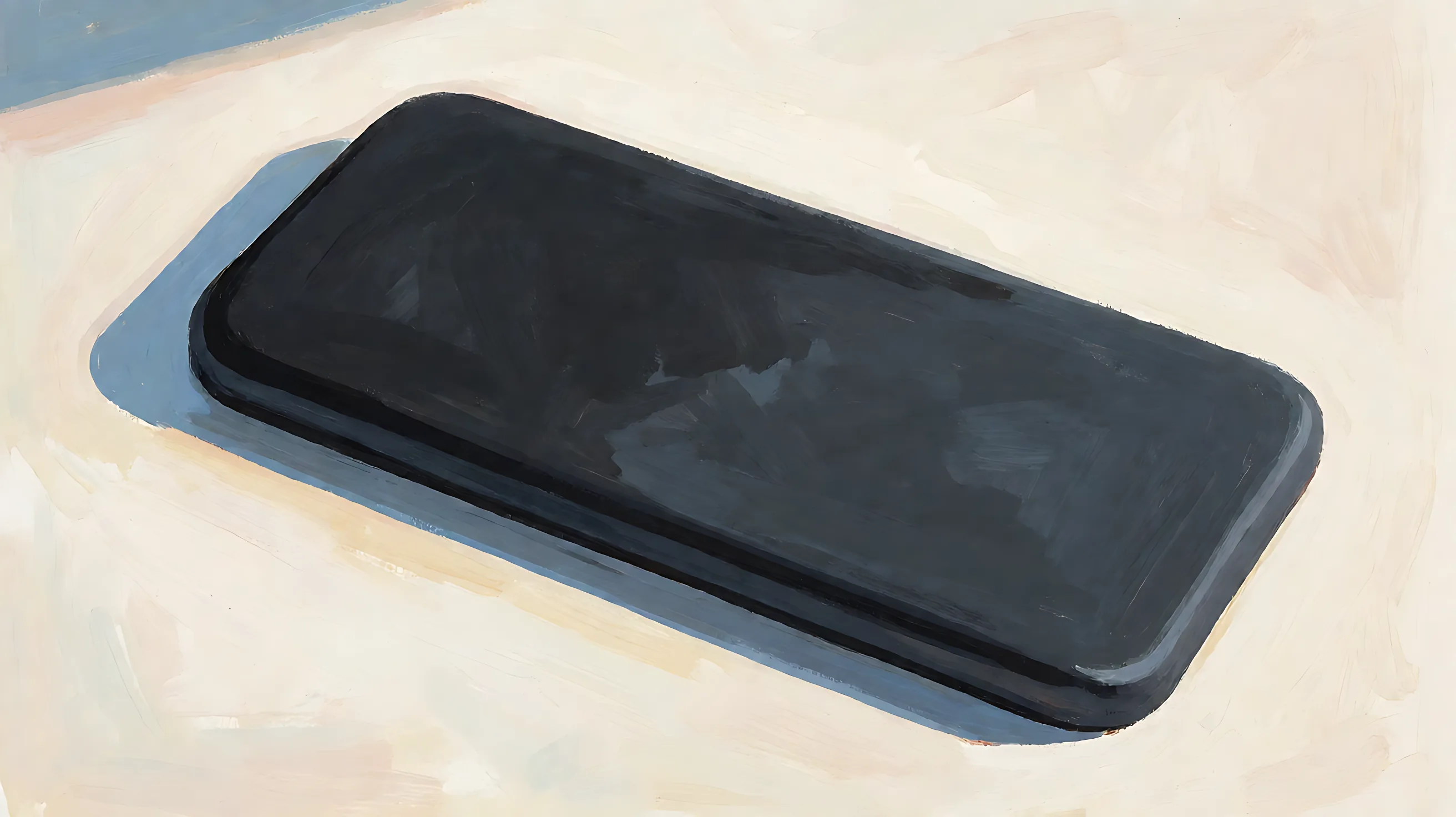 One charcoal phone with a solid back.