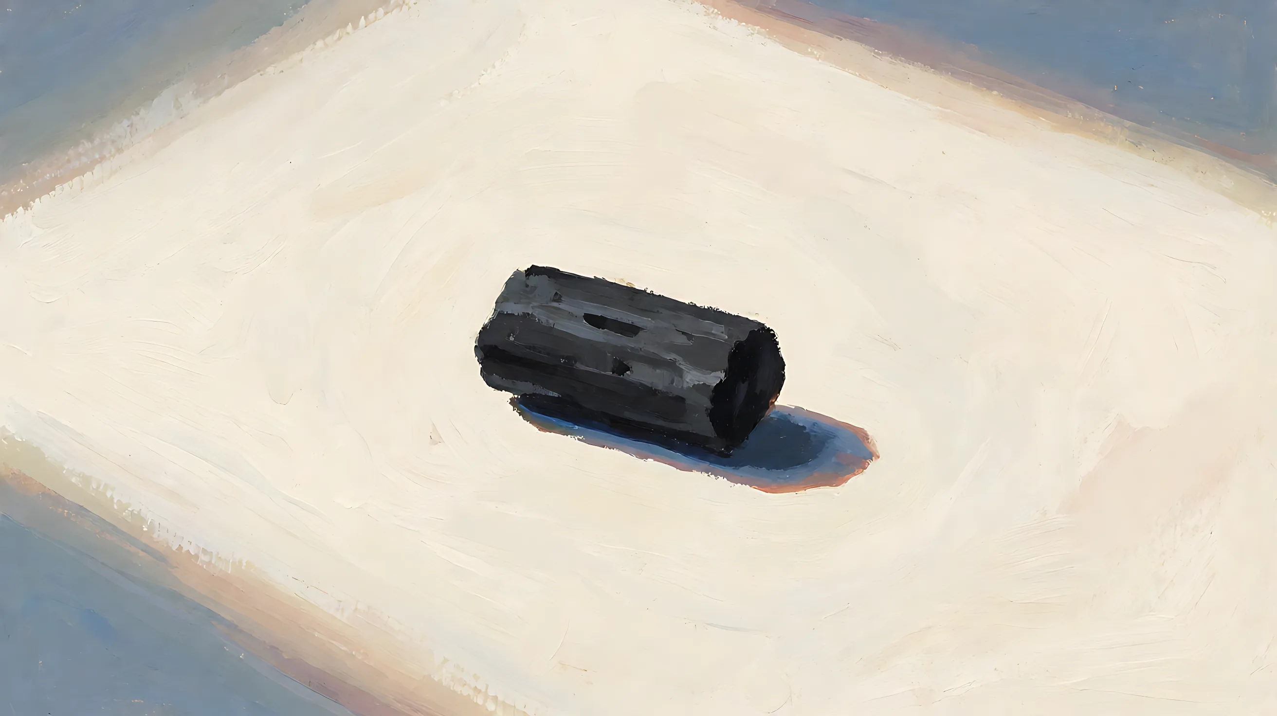One small charcoal cylinder.