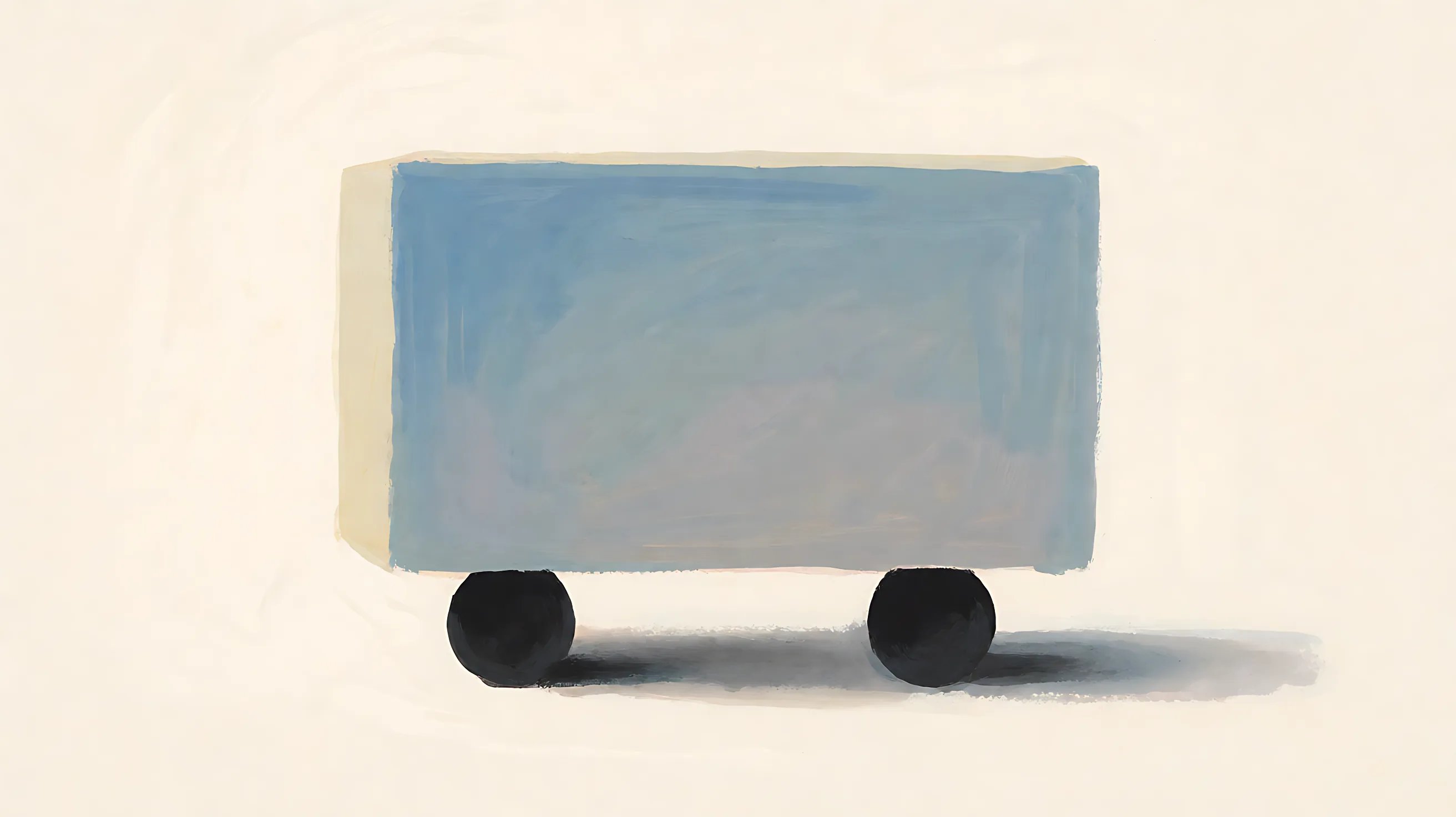 A muted-blue cargo box.