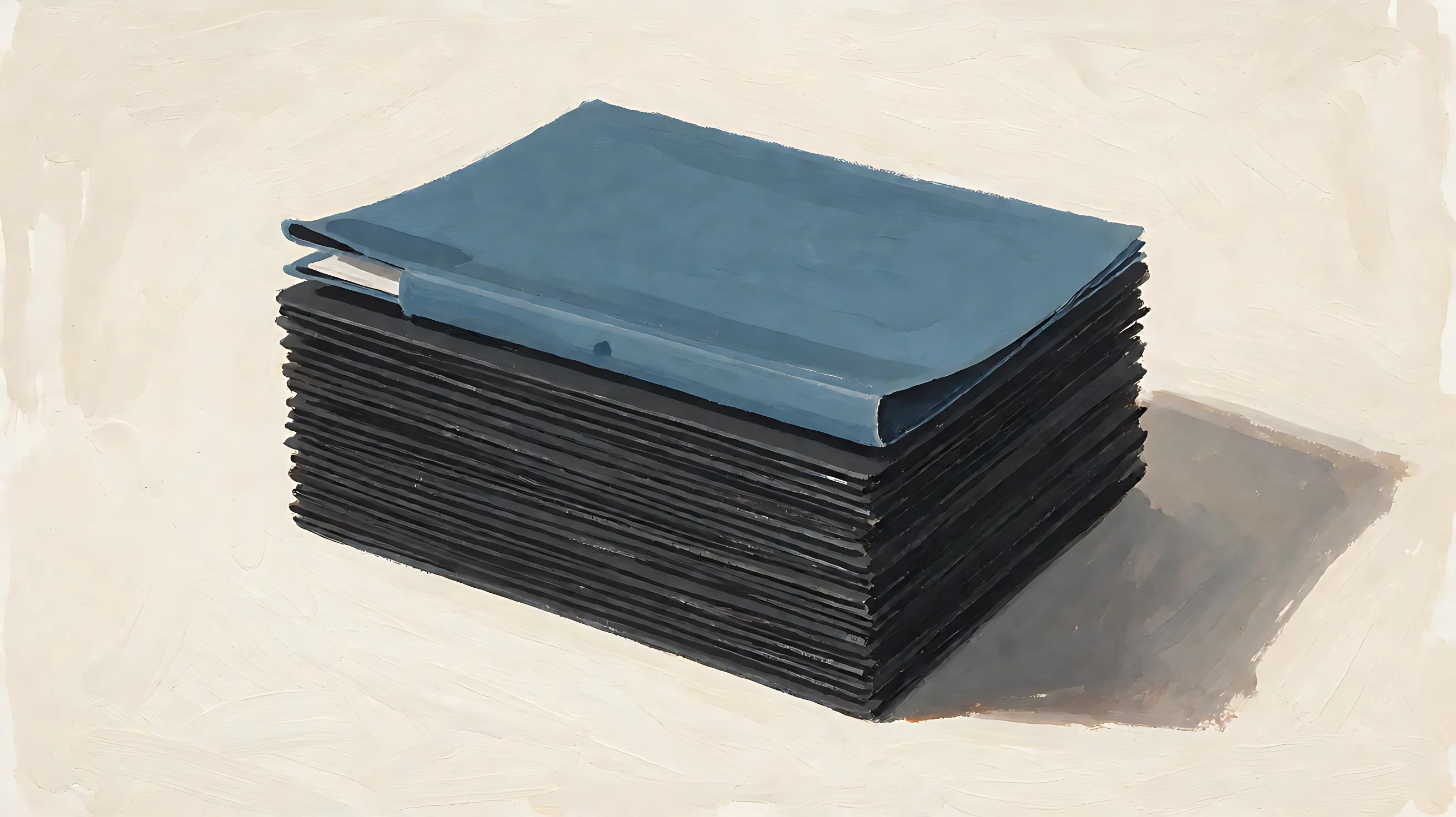 A stack of folders.
