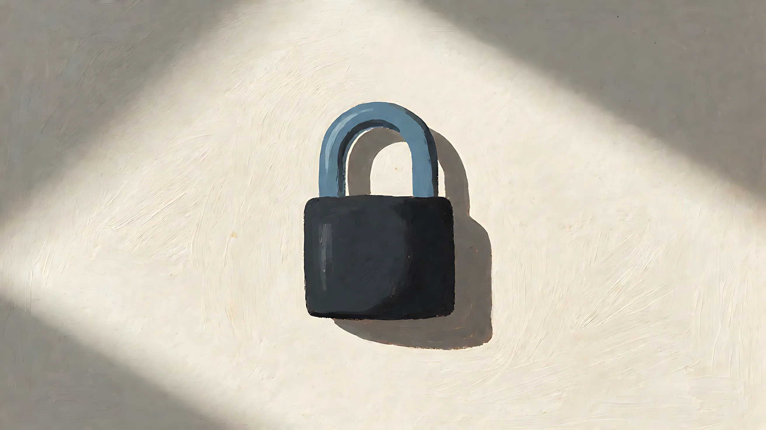 A closed padlock