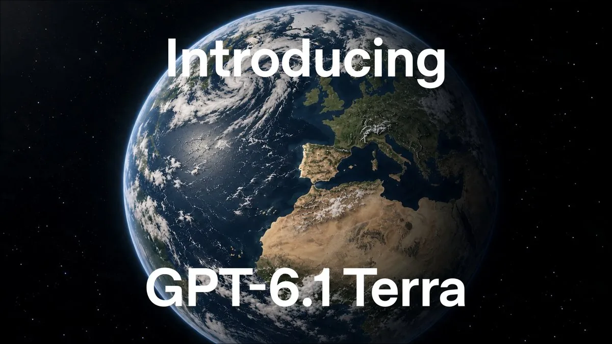 OpenAI 发布 GPT-6.1 Terra 时使用的地球画面